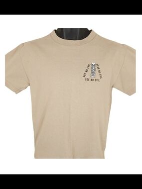 See No Evil T Shirt Mens Size Small Beige Say No Evil Hear No Evil Last Call Co